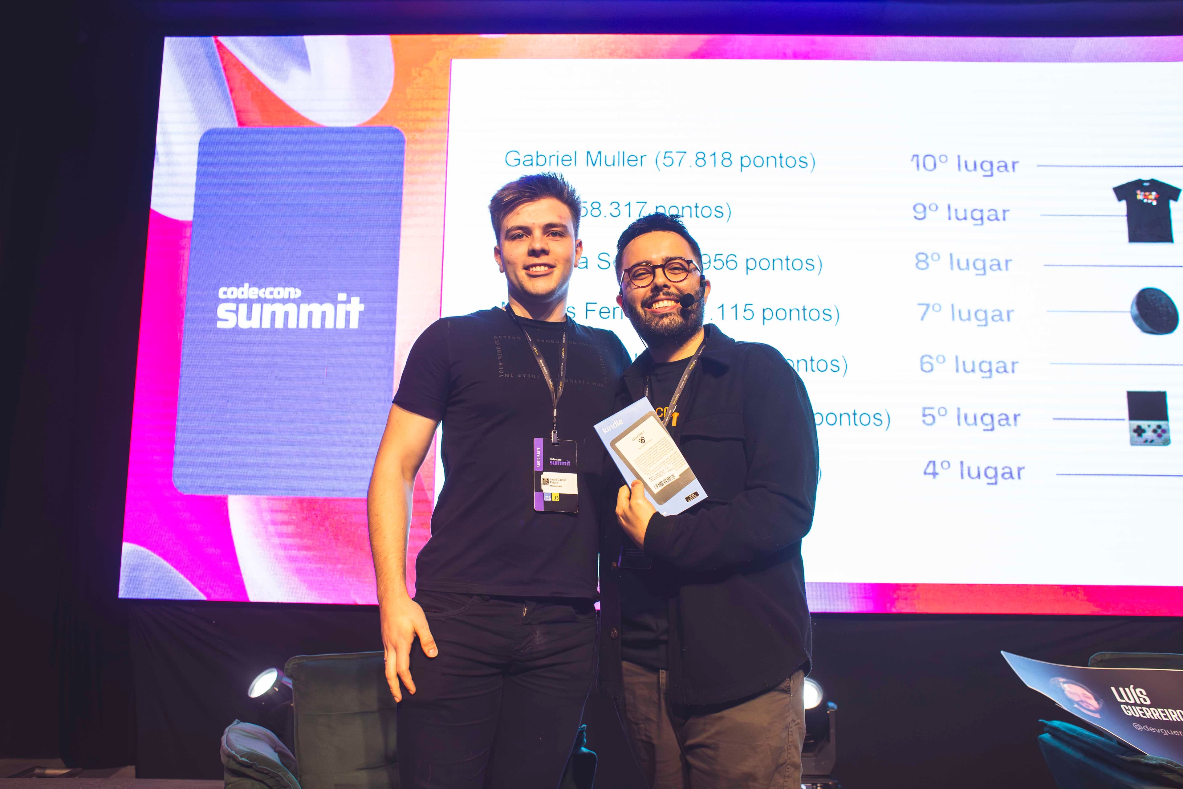 Lucas Fiduniv na Codecon - 4º lugar na competição de desenvolvimento