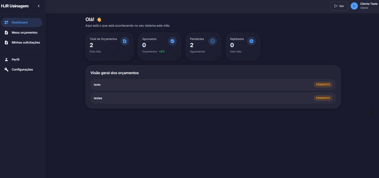 ERP Metalúrgico - Módulo de Orçamentos